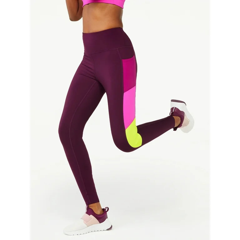Love & Sports Women's High Rise Colorblocked Leggings | Walmart (US)