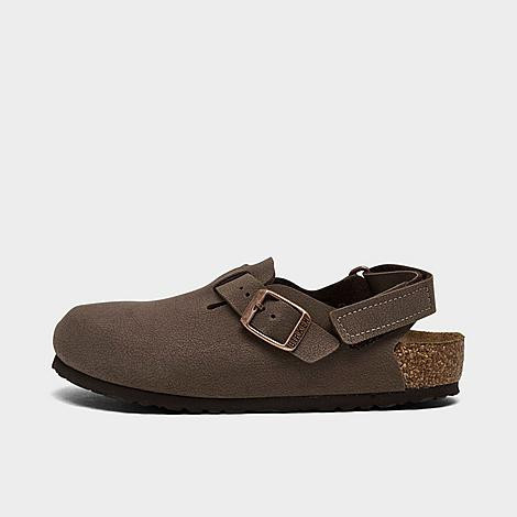 Birkenstock Kids' Toddler Tokio Birkibuc Clog Shoes in Brown/Mocha Size 27 Suede | Finish Line (US)