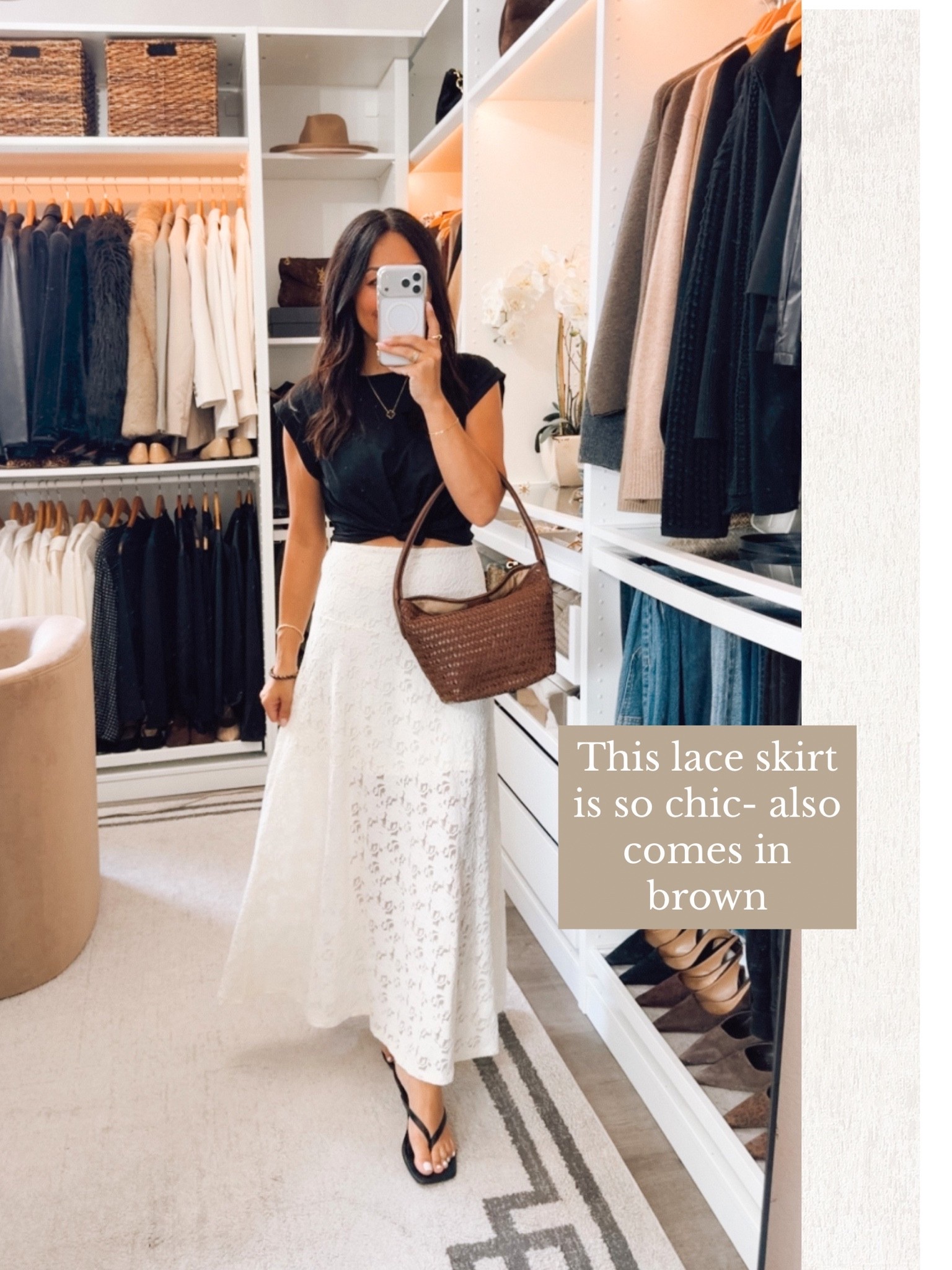 Love this skirt- subtle stretch, side zipper. Fits TTS . It also comes in brown. 
Black Amazon tee linked in white

#LTKootd #LTKOver40