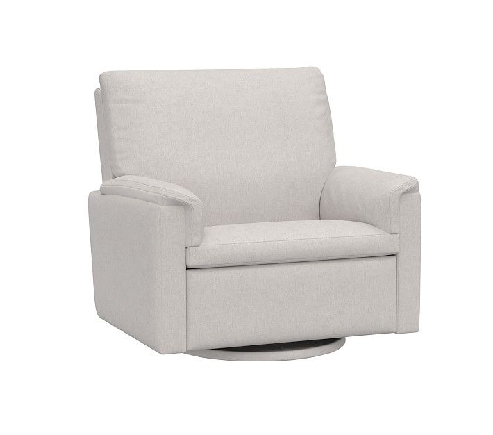 Dream Chair and a Half Glider Brushed Chenille Dove | Pottery Barn Kids