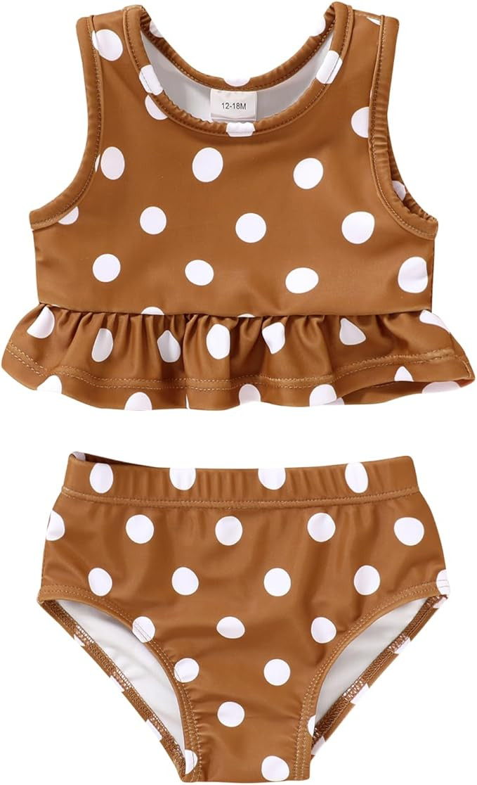 YOUNGER TREE Toddler Baby Girls Summer Swimsuit Sleeveless Striped Swimwear Two-Piece Suit Beach ... | Amazon (US)