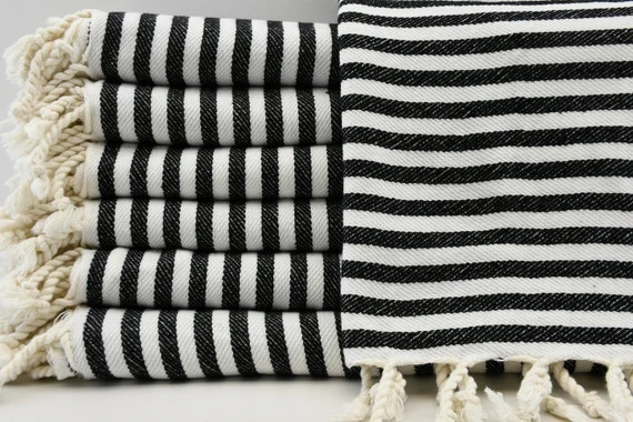 Read the full title
    Black Striped Hand Towel,Handmade Hand Towel,Head Towel,Hand Towel,24"x40... | Etsy (US)