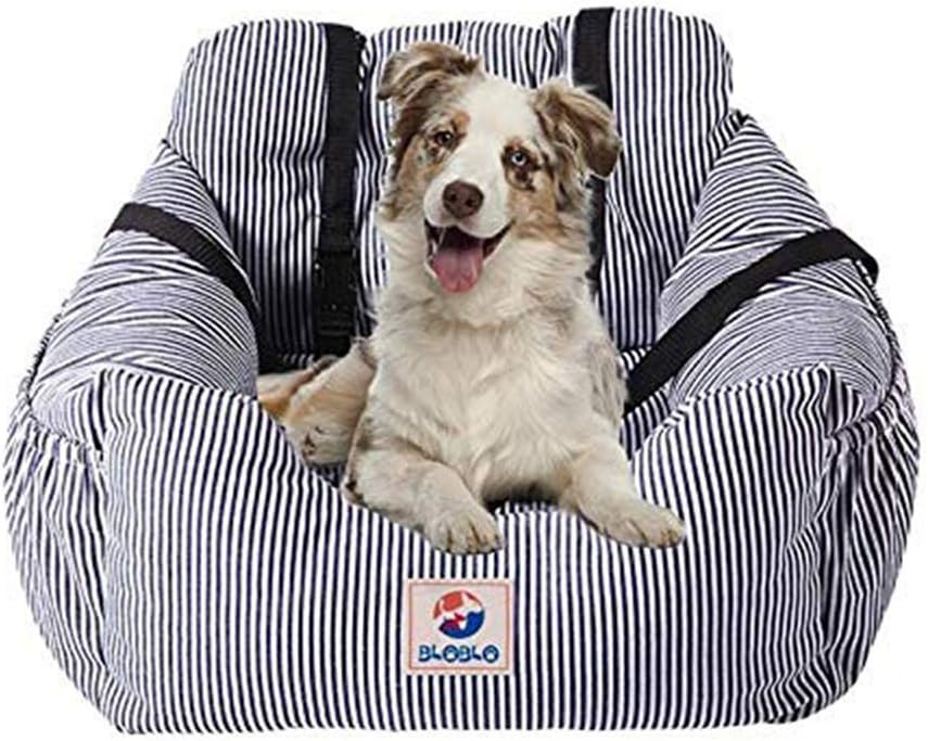 BLOBLO Dog Car Seat Pet Booster Seat Pet Travel Safety Dog Bed for Car with Storage Pocket | Amazon (US)