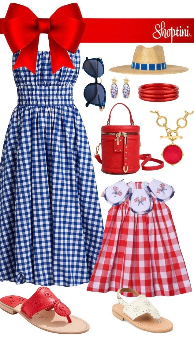 Patriotic gingham dresses for mom and me // mom and daughter 4th of July dresses // picnic style

#LTKootd #LTKmomlife #LTKKids