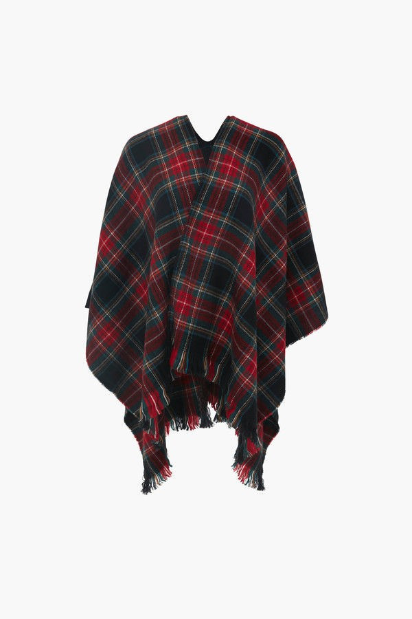 Exclusive Black Tartan Ruana Poncho | Tuckernuck (US)