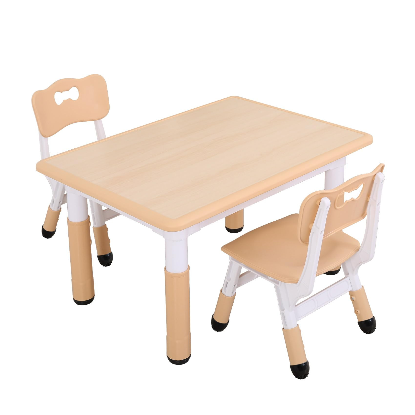 UNICOO Kids Table and Chairs Set, Height Adjustable Toddler Study Table and Chairs, Arts & Crafts Table, Suitable for Ages 2-10, Childrens Activity Table, Preschool Furniture (BY-60-MN) | Amazon (US)