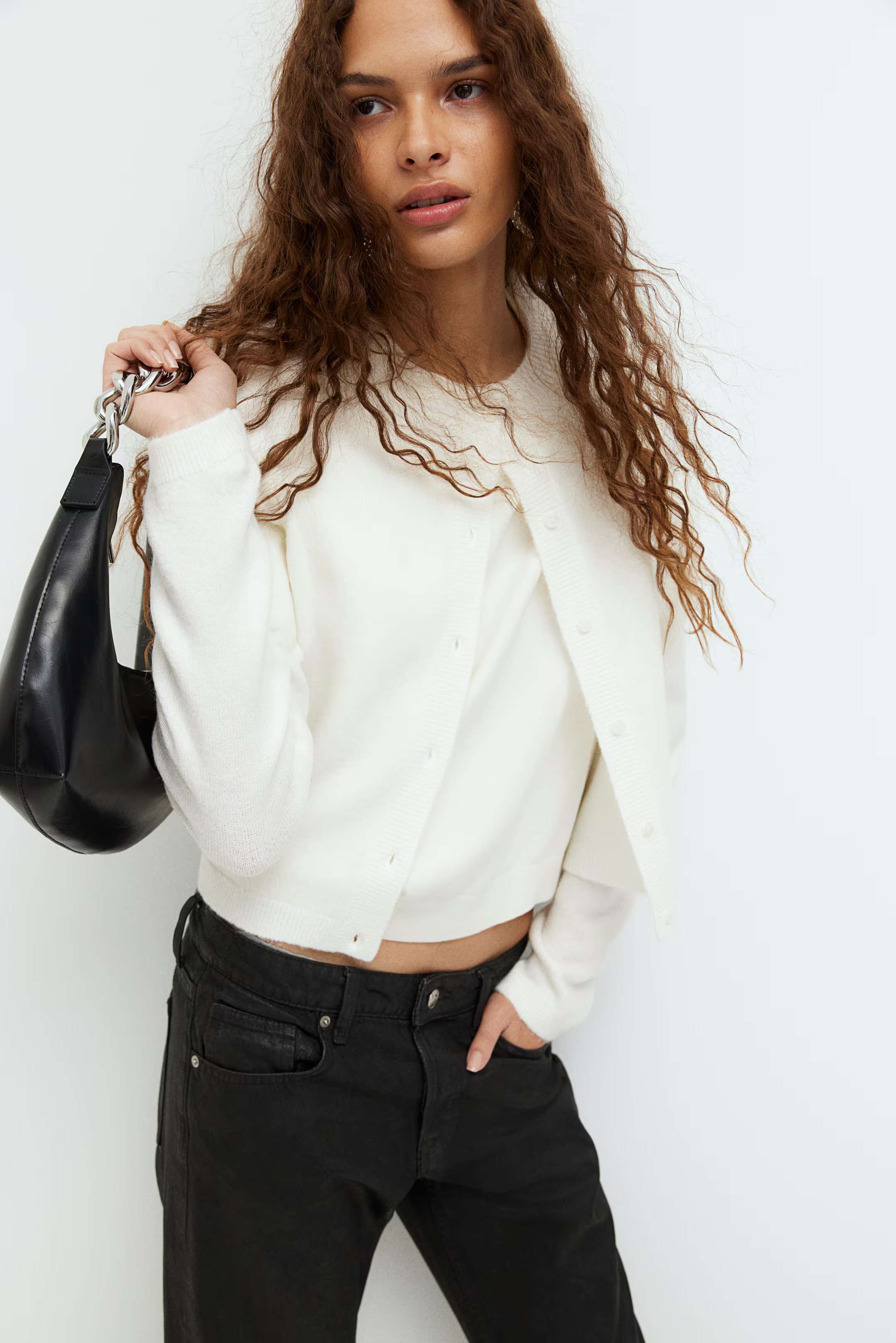 Fine-Knit Cardigan - Cream - Ladies | H&M US | H&M (US + CA)