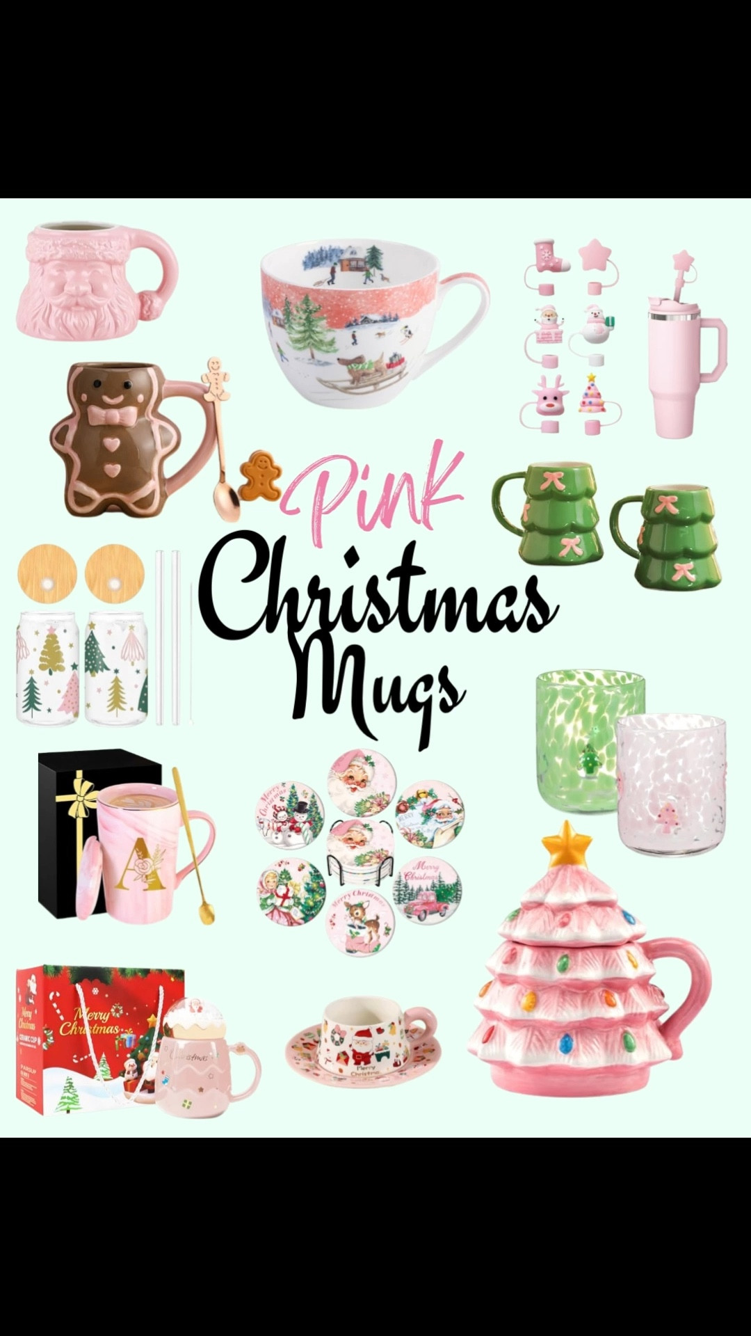 Loving these pink Christmas mugs! 🩷🎄