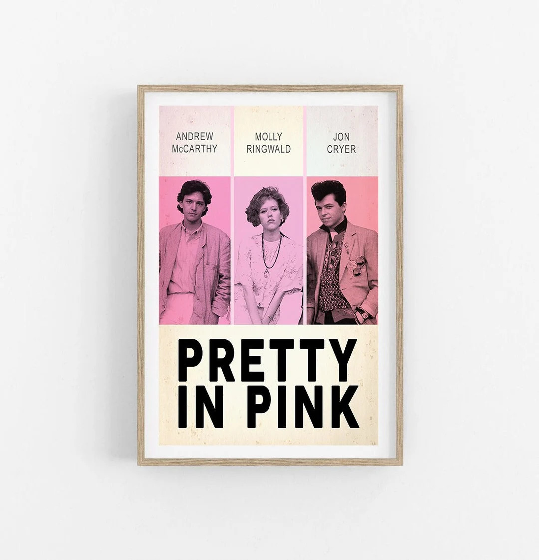 PRETTY in PINK Movie Poster Minimalist Movie Poster 80s Movies 80s Prints Pink Poster Original Po... | Etsy (US)