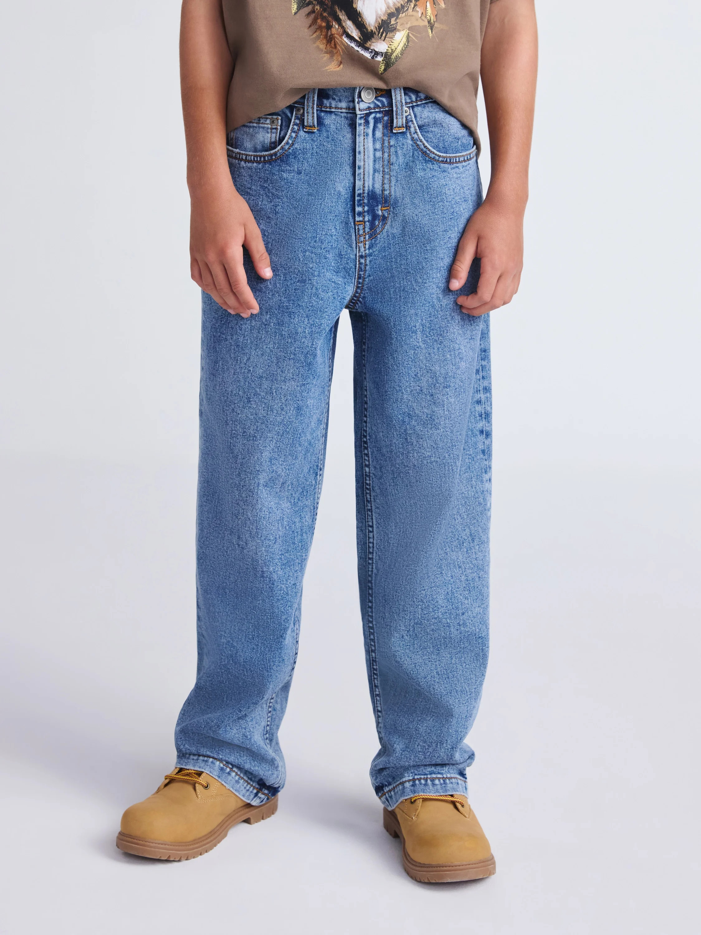 Weekend Academy Boys Baggy Denim Jeans, Sizes 4-18 - Walmart.com | Walmart (US)