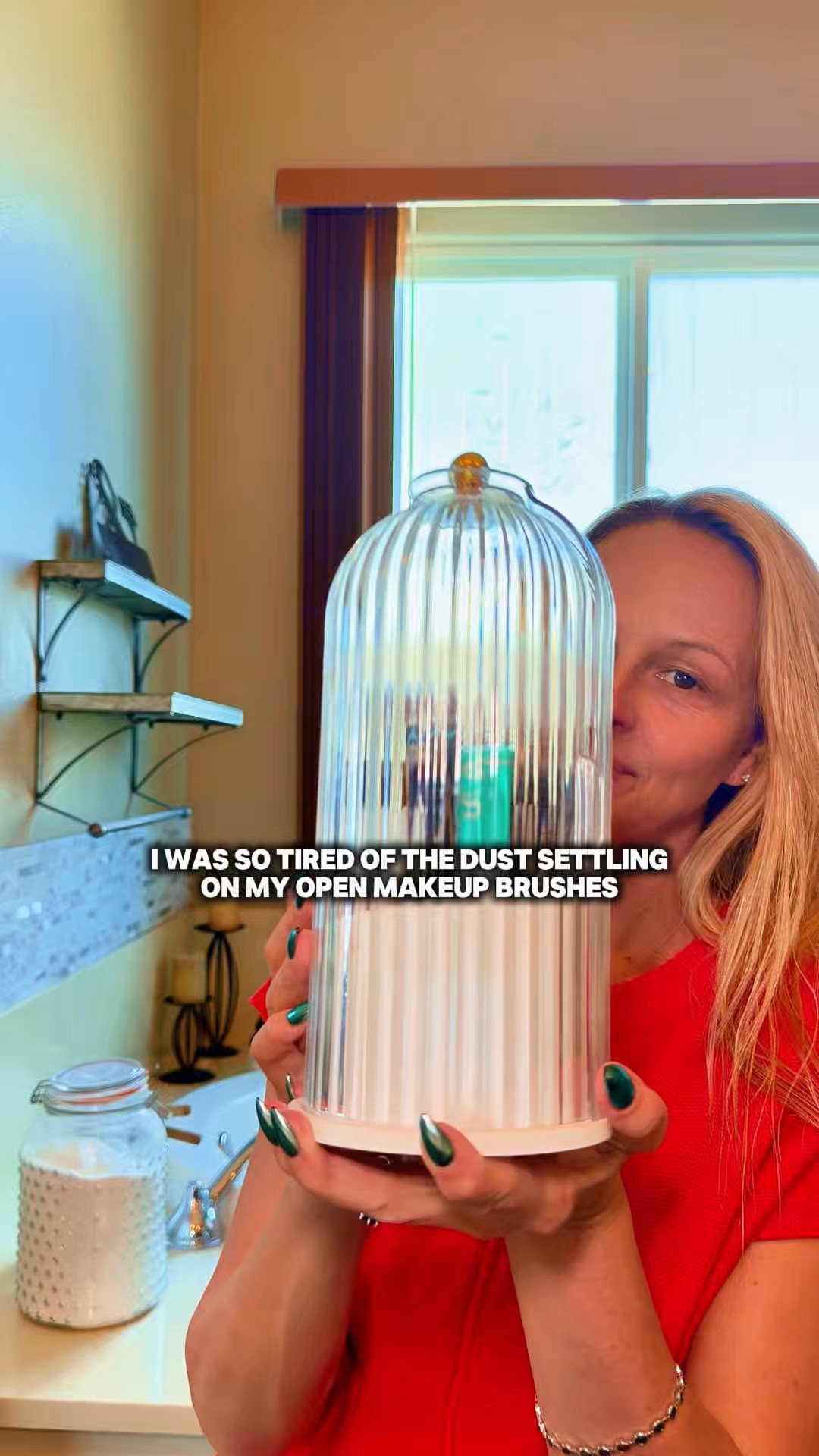 I was so tired of my makeup brushes just sitting out collecting dust… it never felt clean no matter how much I organized. This keeps everything covered, easy to grab, and actually makes my space feel put together. Such a simple switch but it made a big difference in my routine.

Make sure you check for coupons.
Don’t take my word for it. Check out the reviews below.

#vanityorganization #makeupstorage #beautyorganization #cleanroutine #countertoporganization 

#LTKBeauty #LTKOver40 #LTKselfcare