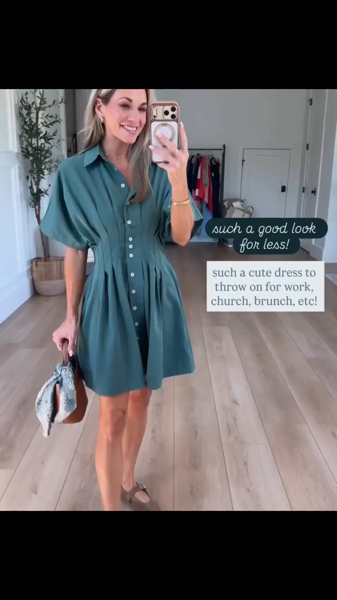 love this dress for any occasion! perfect for work, church, brunch, etc. 
I am 5’2” & wearing my true size xsmall.

#LTKPetite #LTKootd #LTKmomlife
