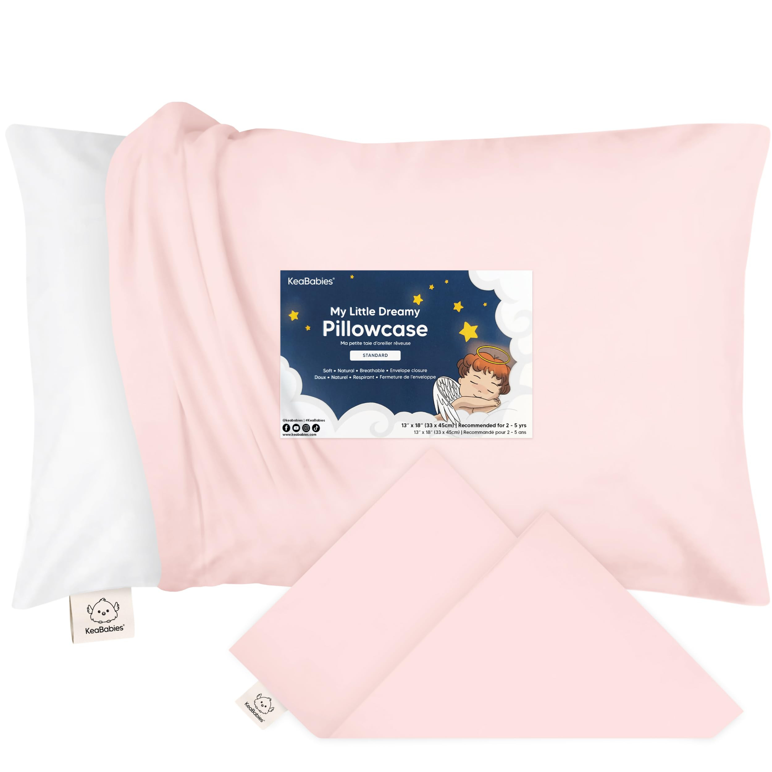 KeaBabies Toddler Pillowcase for 13X18 Pillow - Organic Toddler Pillow Case for Boy, Kids - 100% ... | Amazon (US)