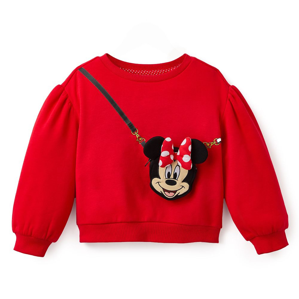 Minnie Mouse Pullover Sweatshirt for Girls – Red | Disney Store