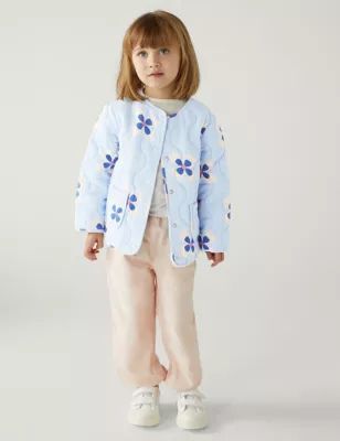Pure Cotton Floral Quilted Jacket (2-8 Yrs) | Marks and Spencer AU/NZ