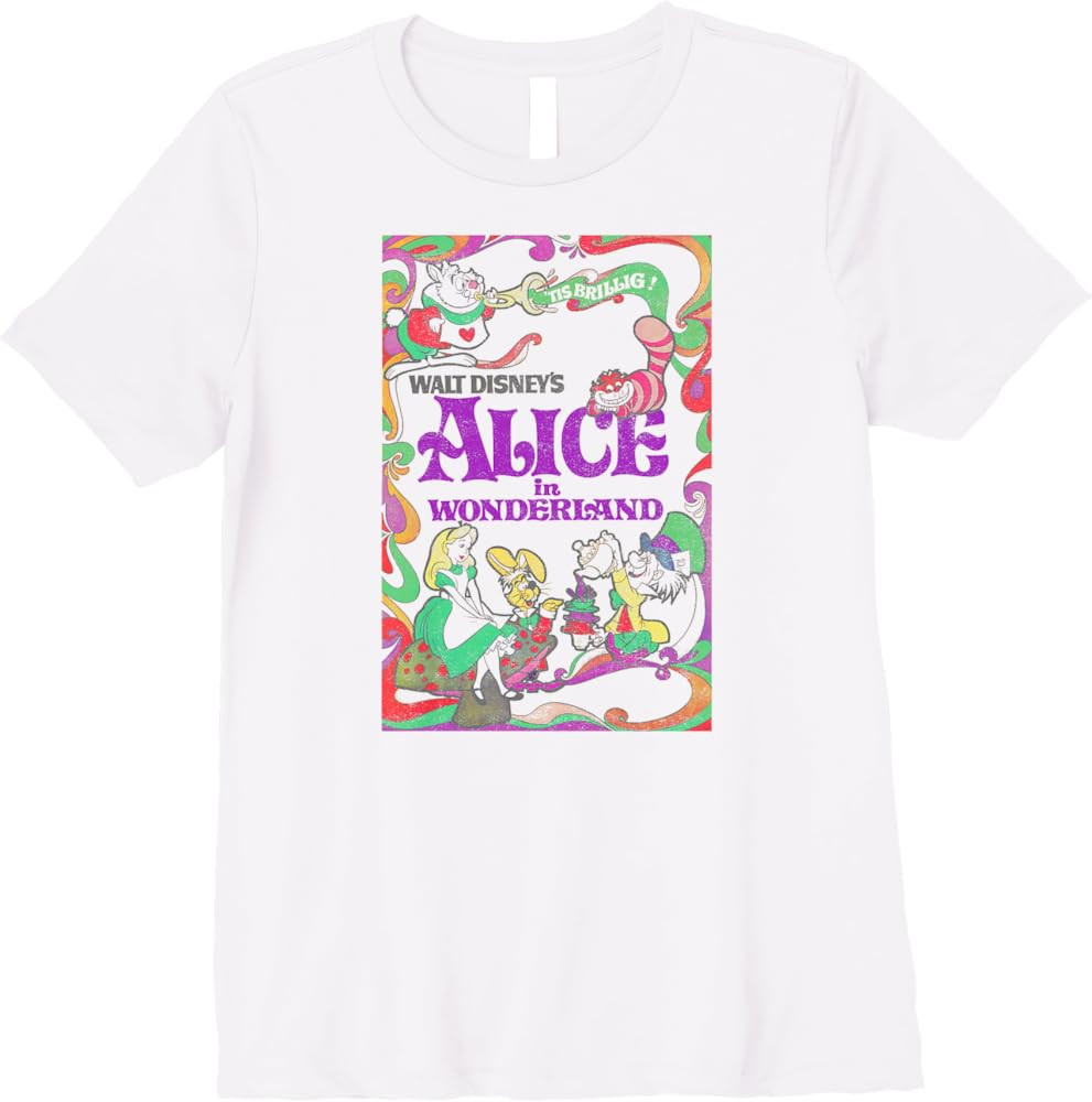 Disney Alice In Wonderland Poster Premium T-Shirt | Amazon (US)