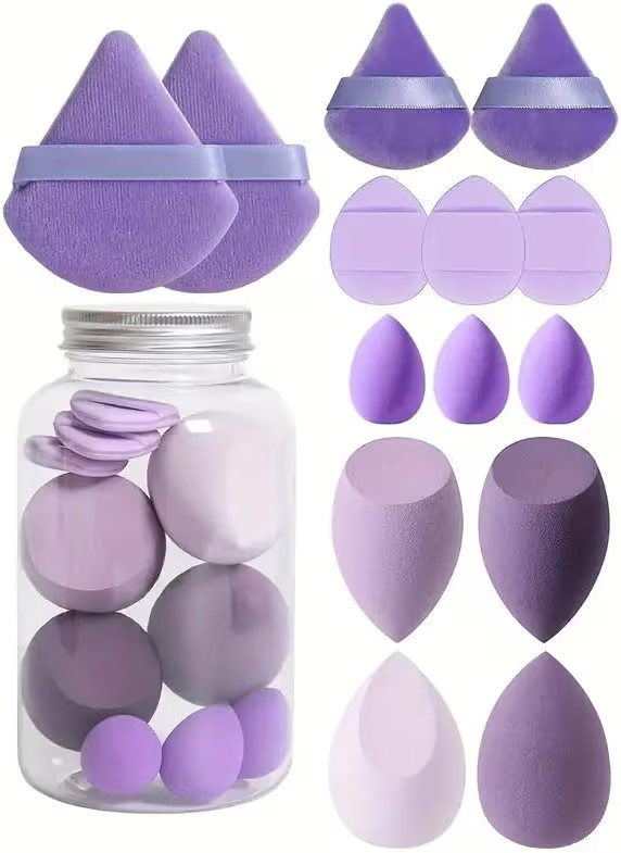 Amazon.com : 12-Piece All-Purpose Makeup Sponge Puff Set, includes3 Powder Puffs,3 Mini Air Cushi... | Amazon (US)