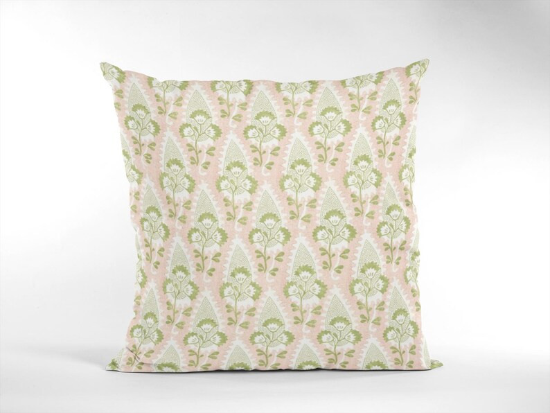 Pink and green Pillow for Girl Bedroom Decor Baby Girl Nursery Decor Grandmillennial Throw Pillow... | Etsy (Global)