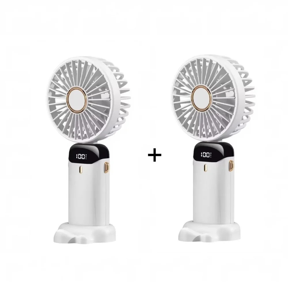 2 Packs Small Portable Fan- Handheld, Rechargeable Cooling Fans, 5000mAh Battery, 5 Speeds for Ou... | Walmart (US)