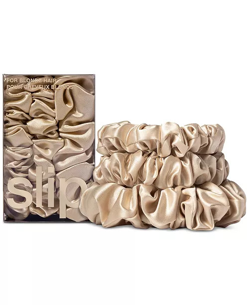 Slip 3-Pc. Pure Silk Back-to-Basics Assorted Scrunchies Set - Macy's | Macy's