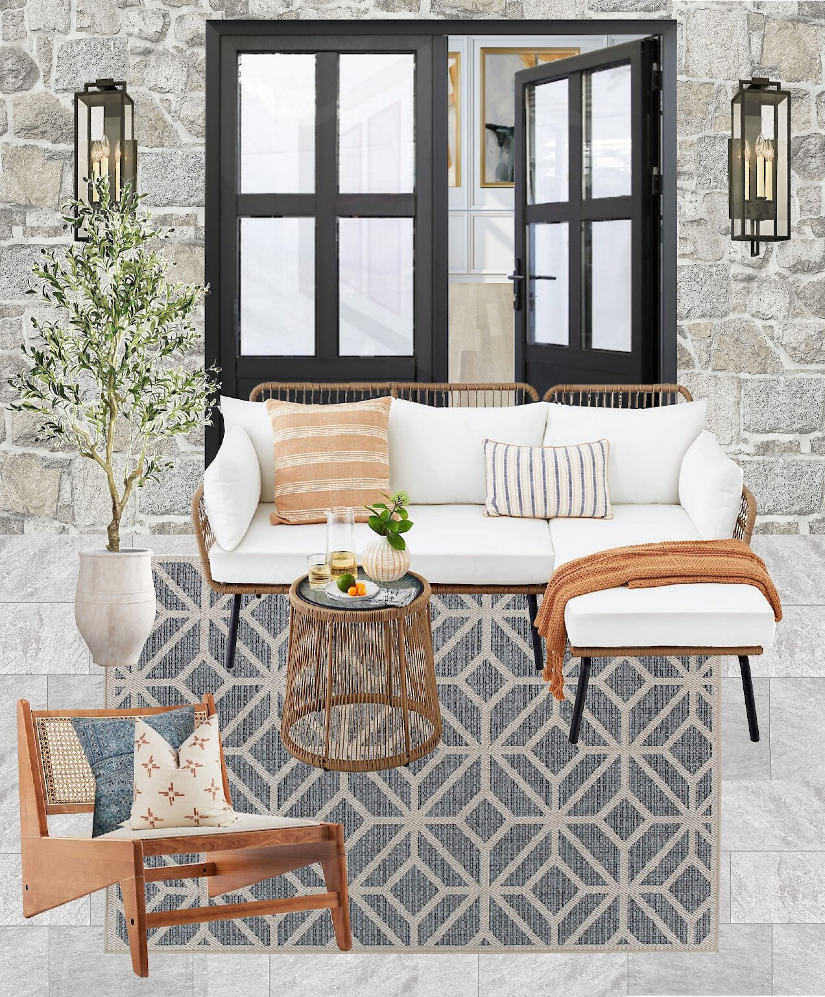 QUALITY MATERIALS: Designed with a sturdy steel frame, beautiful handwoven wicker, and topped with comfortable, all-weather cushions for long-lasting use
OPEN ROPE WICKER: Feature this trendy set for a contemporary, rustic aesthetic that matches any outdoor decor
TEMPERED GLASS TABLE TOP: Elegant matching side table included with a tempered top for easy cleaning so you can set down your plate or coffee mug without staining
DETACHABLE LOUNGER: Enjoy your set as a 3-person L-shape lounger, or detach the lounger section for a 2-piece relaxation nook
SET UP ANYWHERE: Unwind on this stylish set that not only looks good but feels comfortable with thick cushions, and included back pillows; SOFA DIMENSIONS: 74"(L) x 54"(W) x 33"(H); SOFA WEIGHT CAPACITY: 500 lbs.; Ships and arrives in 2 separate boxes. Delivery times may vary per box.

#patio #patiofurniture #outdoorfurniture #patiosofa #patiosectional #outdoorchair #amazonpatiofurniture #amazonfinds

#LTKsalealert #LTKFind #LTKhome