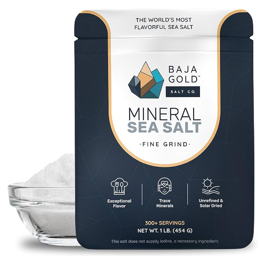 Baja Gold Mineral Sea Salt - Recommended by Gary Brecka - Authentic Fine Grind Salt for Cooking &... | Amazon (US)