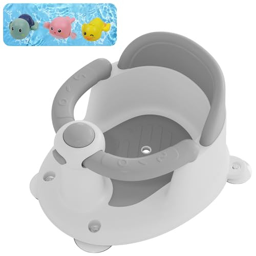 Baby Bath Seat for Babies 6 Months & Up, Bath Seats for Babies Sitting Up, 3 Baby Bath Toys, Open Design, Non-Slip, Compact Toddler Bath Seat. | Amazon (US)