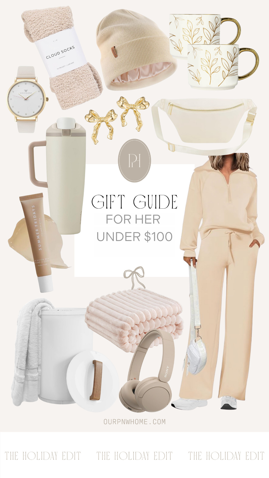 Top gifts for her under $100 from Amazon!

towel warmer, pink throw blanket, fuzzy throw blanket, gifts for the cozy girl, loungewear, travel outfit, sweat suit, wireless headphones, bluetooth headphones, fuzzy socks, floral coffee mug, bow earrings, white belt bag, water tumbler, water bottle, gifts for the gals, gifts for the ladies, lip balm, women's watch, satin beanie, winter gear 

 #LTKGiftGuide #LTKHoliday #LTKFindsUnder100