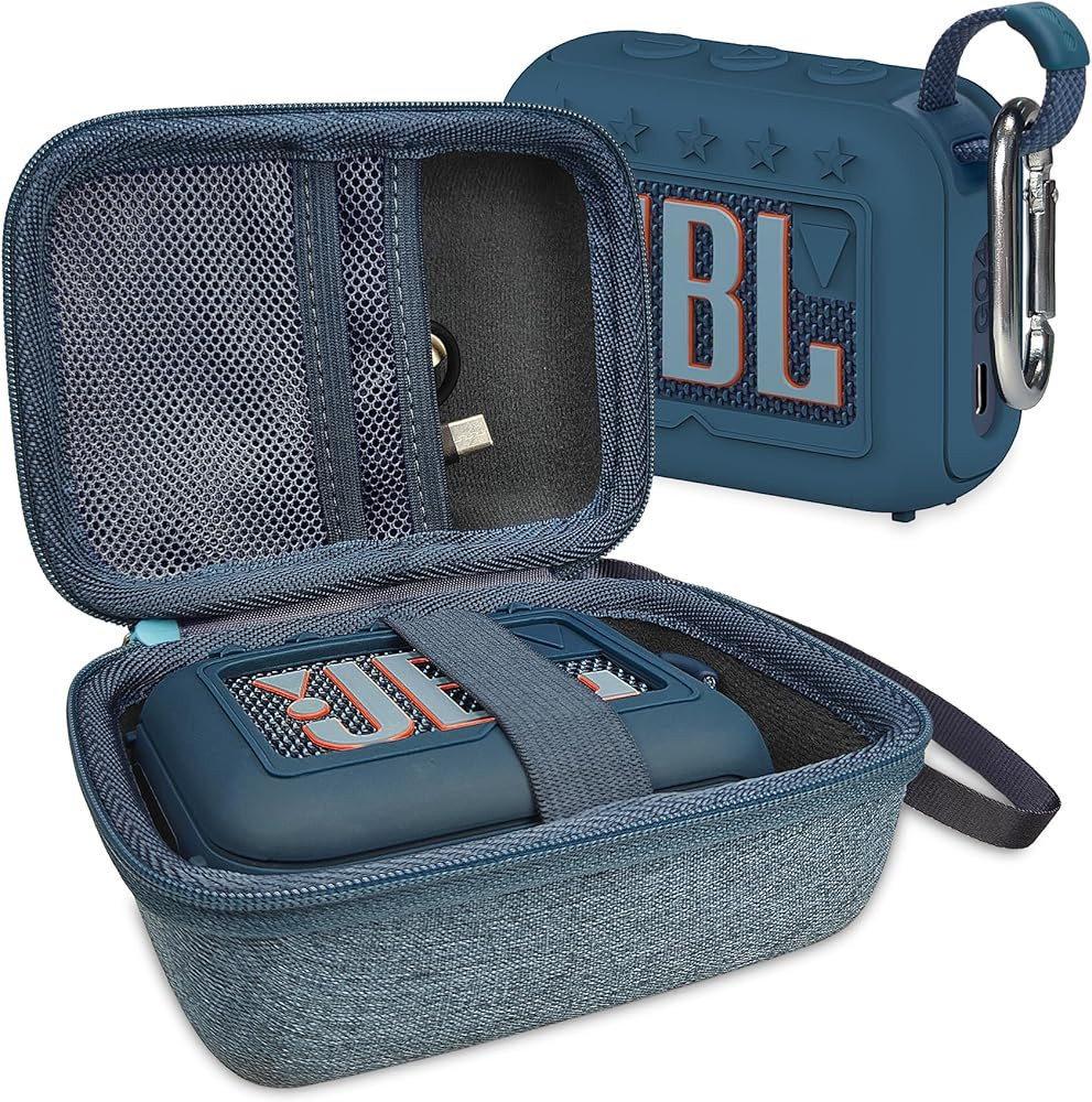 Silicone Cover and Hard Carrying Case for JBL Go 4 Portable Bluetooth Speaker, Protective Holder ... | Amazon (US)