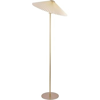 KUNJOULAM Pleated Floor Lamp, Pole Floor Lamps, Simple Design Tall Lamp with Fabric Lampshade, St... | Amazon (US)