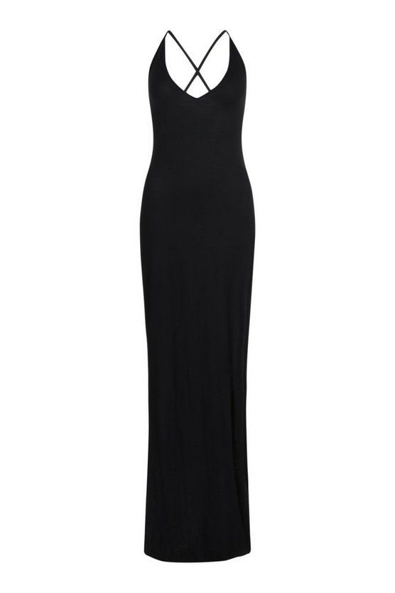 Tall Jersey Plunge Halterneck Maxi Dress | Boohoo.com (US & CA)