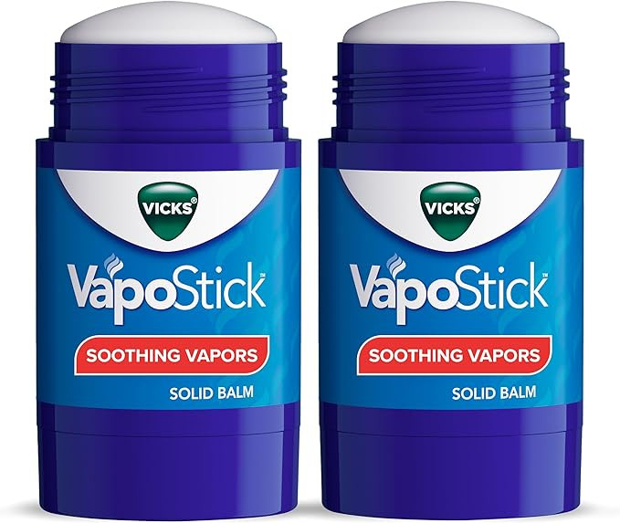 Vicks VapoStick, Solid Balm, No Mess, Soothing Non-Medicated Vicks Vapors, Easy-To-Use No-Touch A... | Amazon (US)
