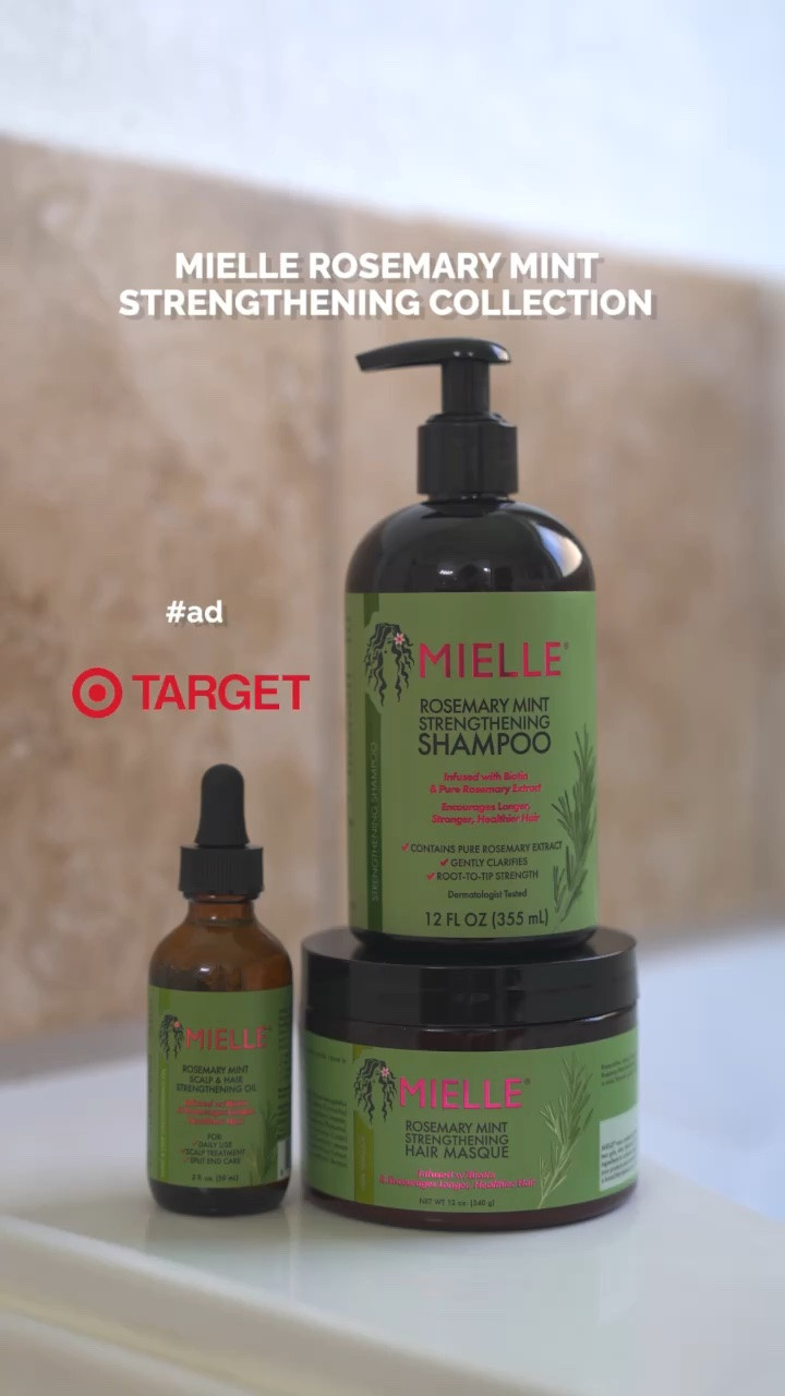 #ad Make sure you grab the upgraded Mielle Rosemary Mint Strengthening Collection at Target today! You can shop instore, online or buy online and drive up to grab your order. #targetpartner #MiellePartner@mielleorganics @target
