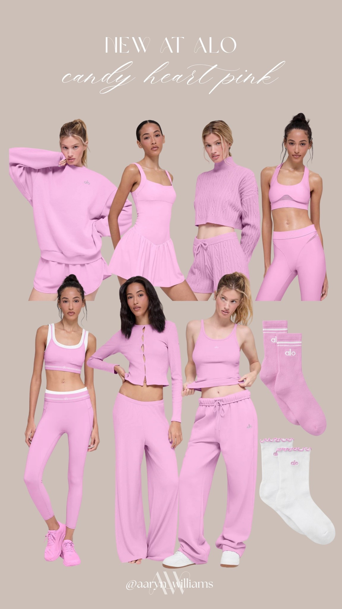 all things candy heart pink 💗
alo understood the assignment with this drop. the softest pinks, the most flattering fits, and pieces you’ll actually live in whether you’re running errands or pretending you’re a pilates girlie ✨

linked everything I’m loving from this launch
perfect for spring, travel days, and everyday cute comfort

pink set, alo pink, workout sets, pilates outfit, athleisure, lounge sets, spring activewear, matching sets, comfy outfits, alo yoga, pastel pink, mom style

#LTKfitnessgoals #LTKValentine #LTKActive