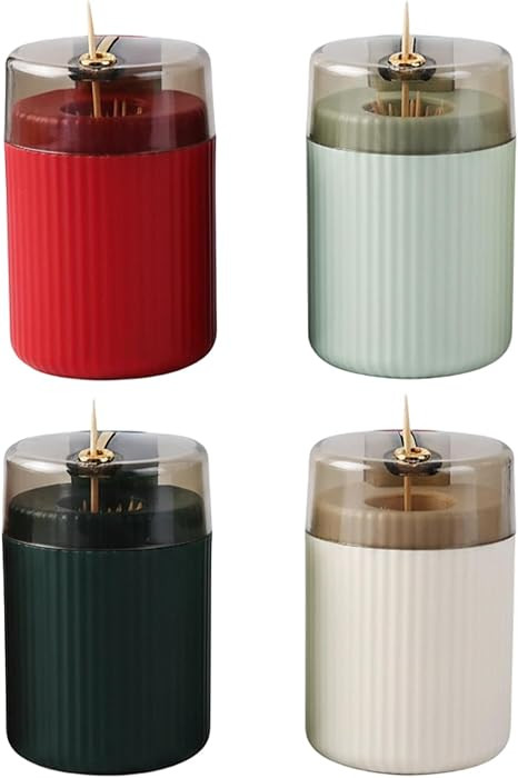 4 Pack Toothpick Dispenser in Assorted Colors, Automatic Toothpick Dispenser, Compact Design for ... | Amazon (US)
