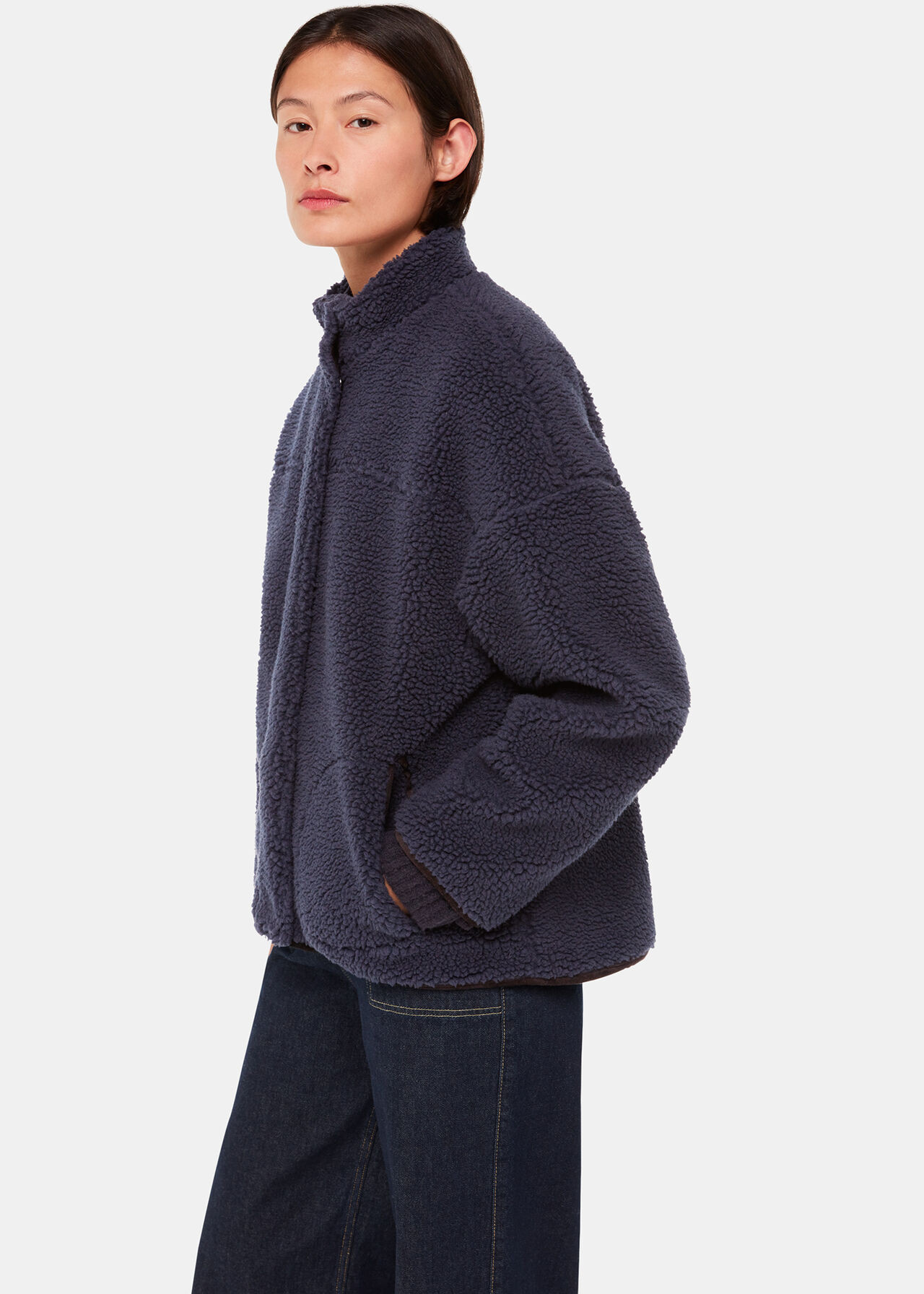 Faux Teddy Bomber Jacket | Whistles