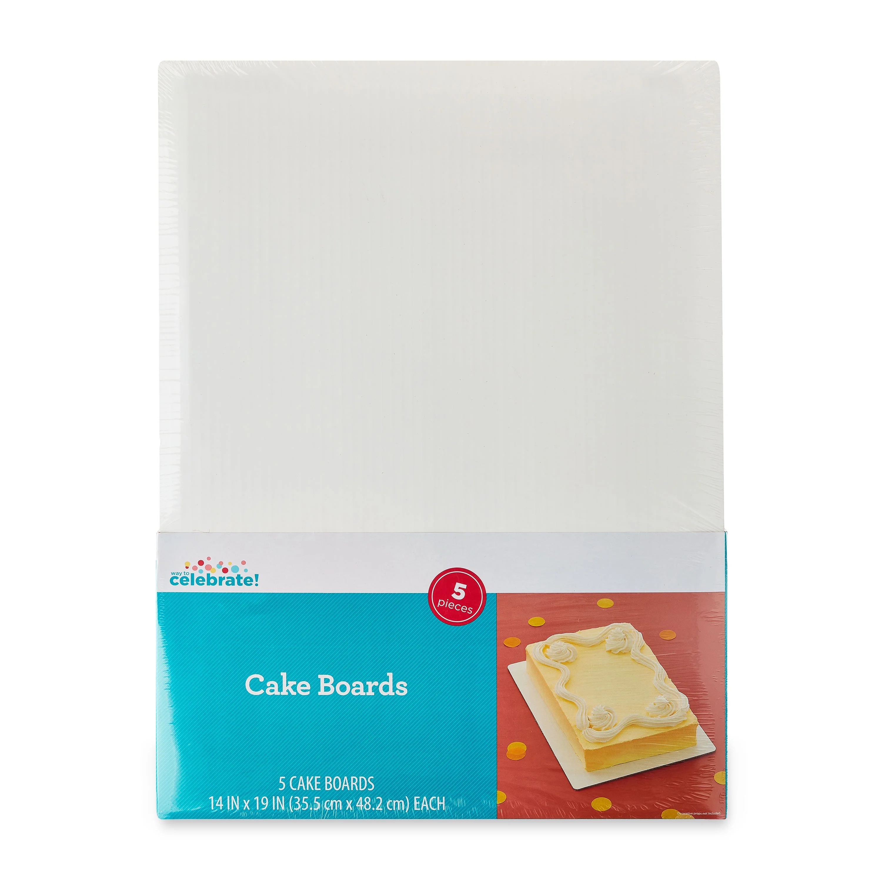 14" x 19" White Paper Cake Boards, 5 Count, by Way To Celebrate | Walmart (US)