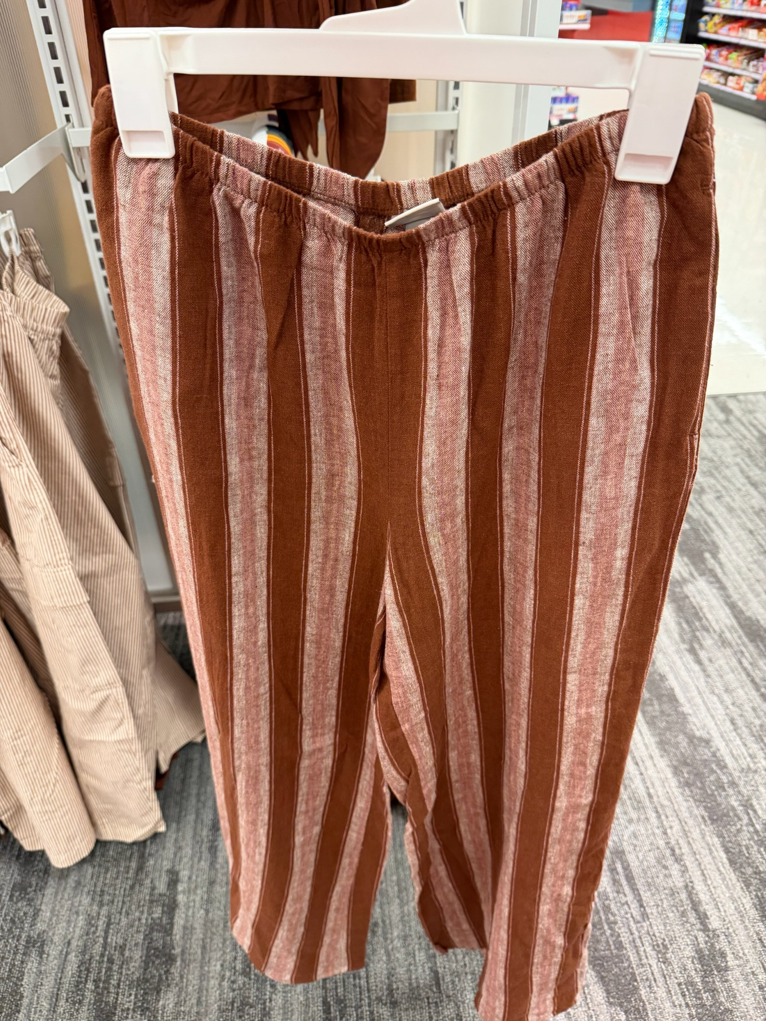 These striped linen pull-on pants are such an easy summer staple! The relaxed fit and warm brown tones make them perfect for vacation days, casual workwear or an effortless date night look.

wedding guest dress summer, summer outfits over 40, summer dresses, country concert outfits, concert outfits, vacation outfits beach, date night outfits, business casual workwear, work outfits, teacher outfits
 

 #LTKootd #LTKSeasonal