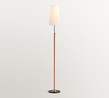 Harrison Leather Wrapped Floor Lamp (50") | Pottery Barn (US)