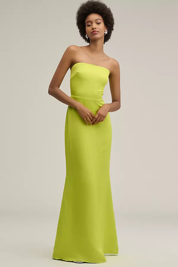 SIMONMILLER Sculpted Strapless Linen Blend Maxi Dress | Anthropologie (US)