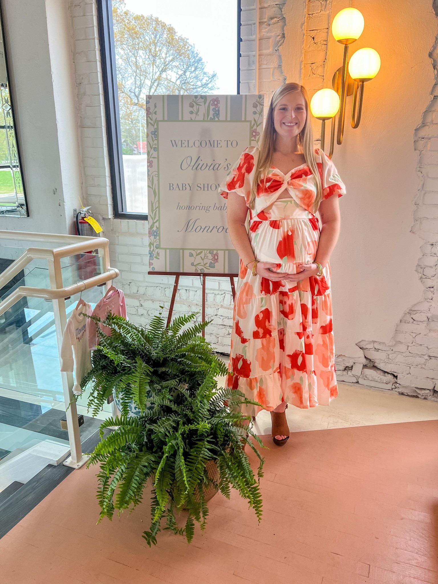 Baby shower dress, baby shower, baby in bloom, spring baby, spring baby shower