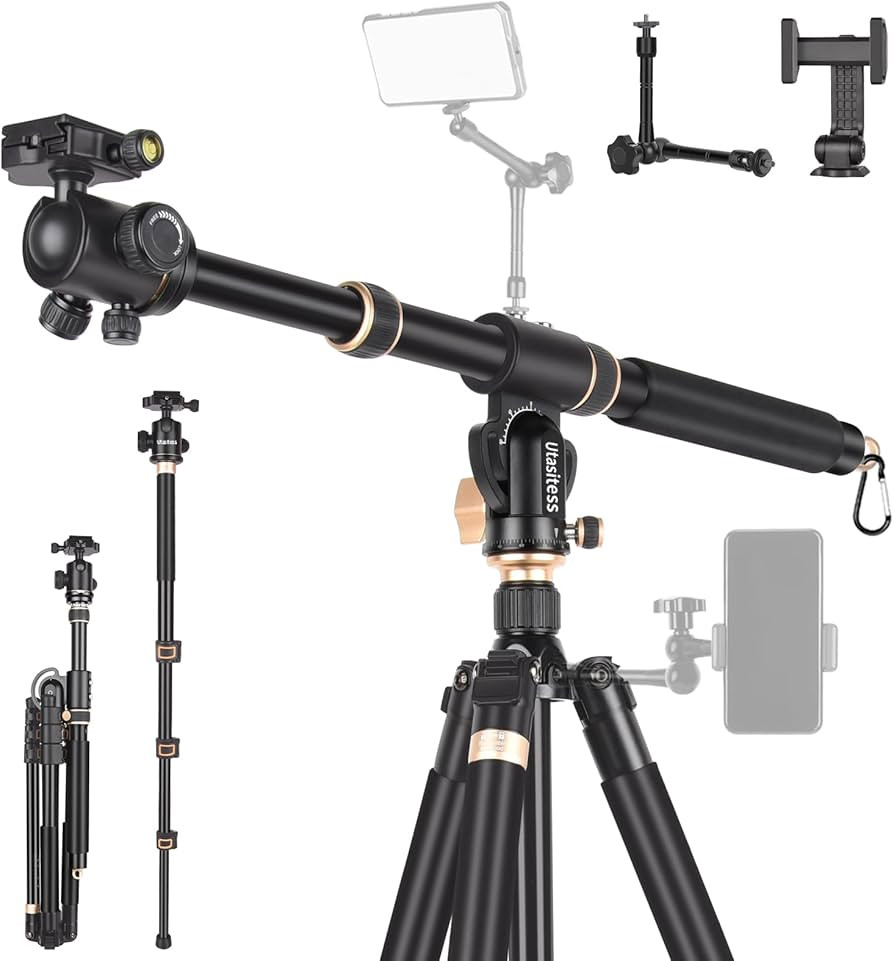86.6 inch Camera Tripod Monopod with Center Column and Ball Head Aluminum, Arca Type QR Plate,Hor... | Amazon (US)