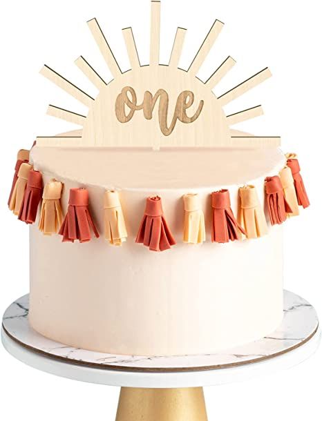 Sun One Cake Topper 1st Birthday Cake Decorations First Trip Around the Sun Laser Cutting Engravi... | Amazon (US)