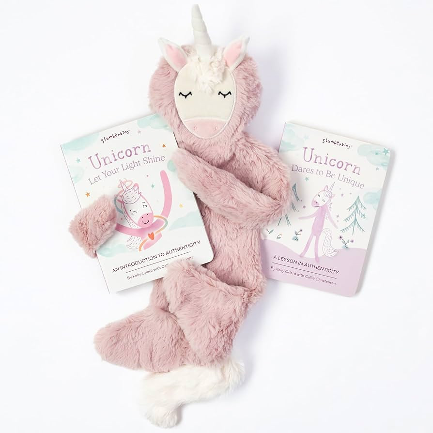 Slumberkins Unicorn Snuggler & 2 Board Books Complete Set Bundle | Promotes Authenticity, Confide... | Amazon (US)
