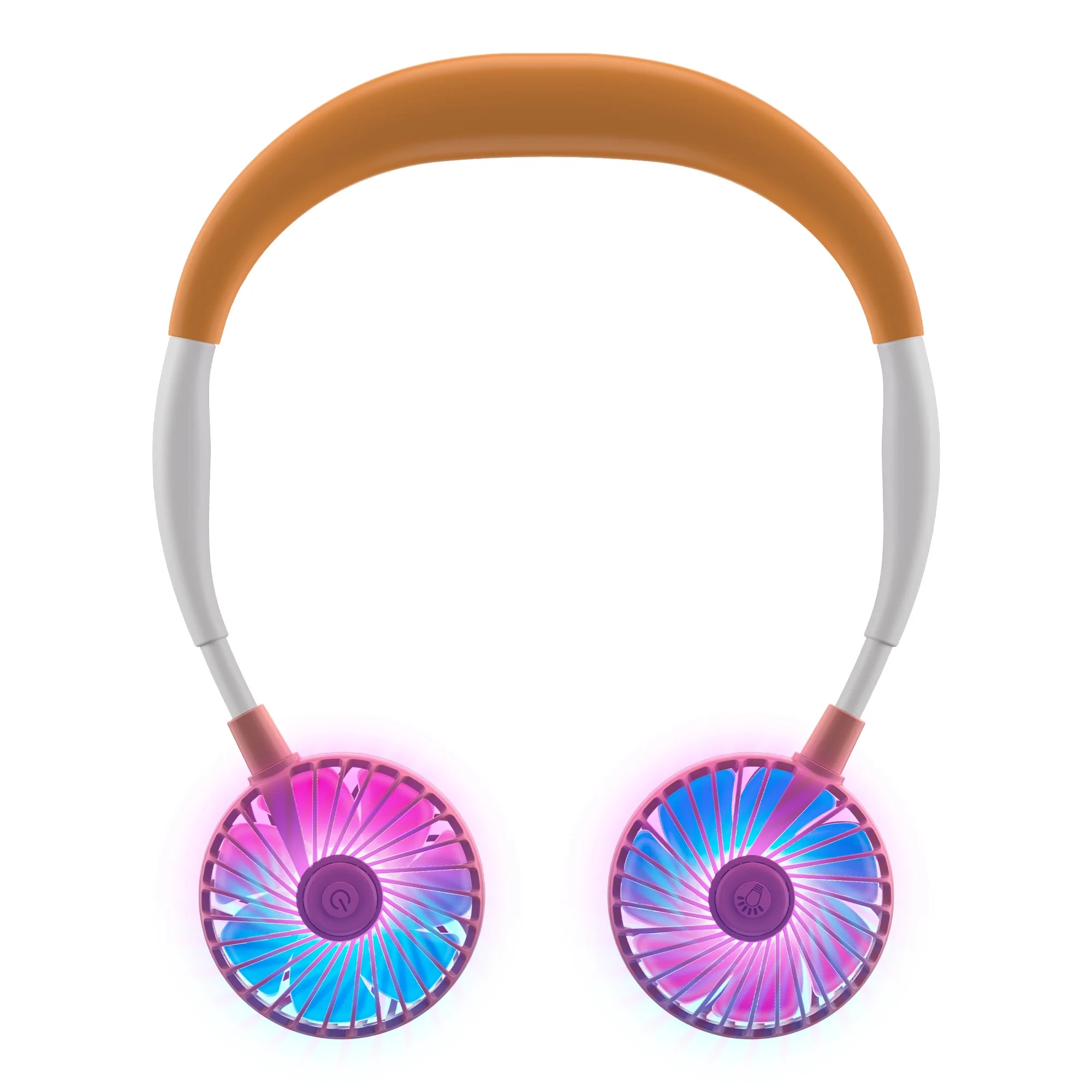 BreezeBuddy Portable Wearable Neck Fan, Hands-Free USB-C Rechargeable, White | Walmart (US)