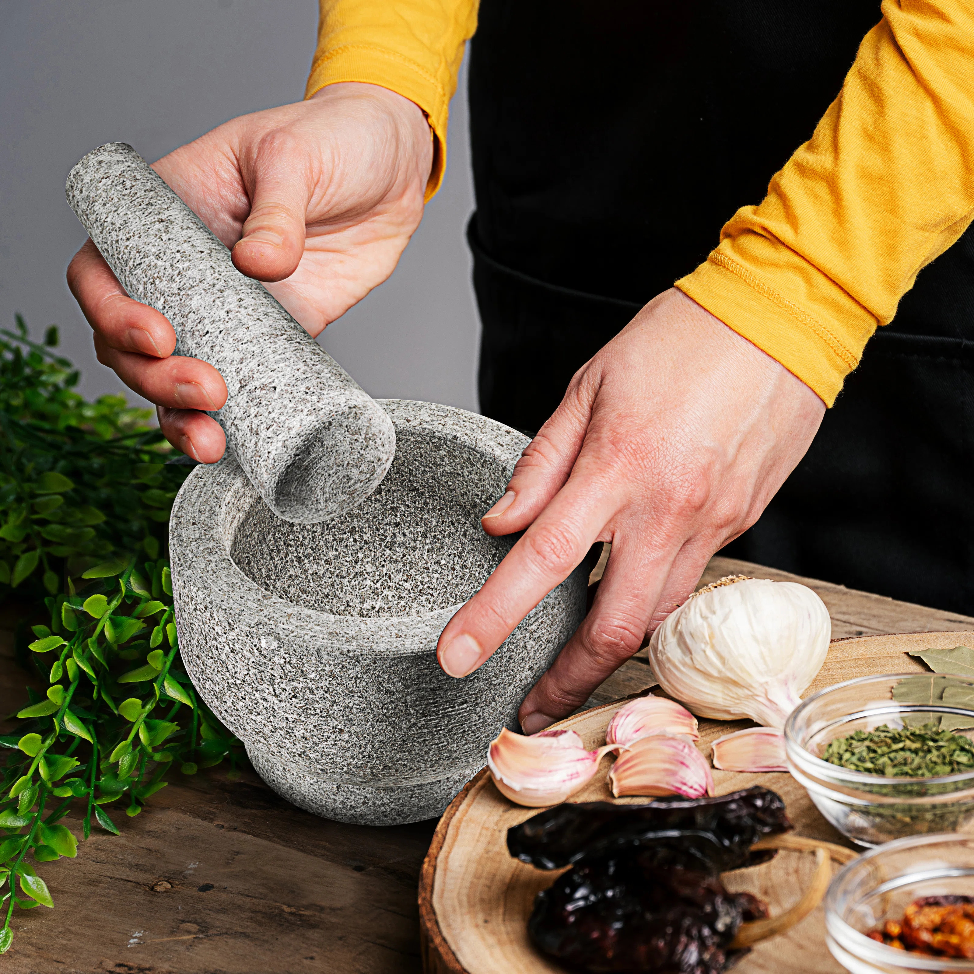 Stoneware Electric Mortar And Pestle Set | Wayfair North America