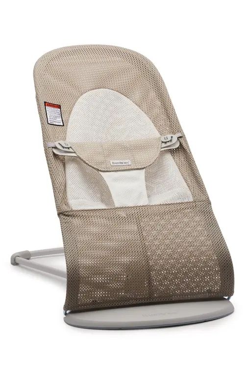 BabyBjörn Bouncer Balance Soft Convertible Mesh Baby Bouncer in Gray Beige/White at Nordstrom | Nordstrom