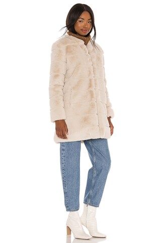 BB Dakota Fur Elise Faux Fur Coat in Light Tan from Revolve.com | Revolve Clothing (Global)