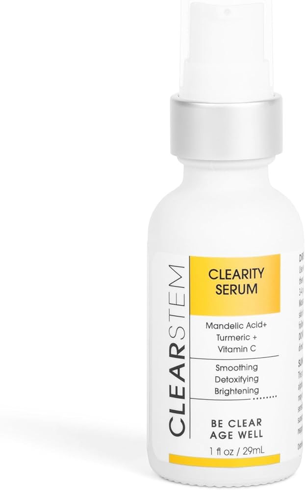 CLEARstem - CLEARITY The Blackhead Dissolver Mandelic Acid Serum - Vitamin C, Turmeric, Collagen ... | Amazon (US)