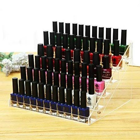 FAGINEY 48 Bottles of 6 Tier Acrylic Nail Polish Ink Rack Display Rack Stand Holder Jewelry Makeup O | Walmart (US)